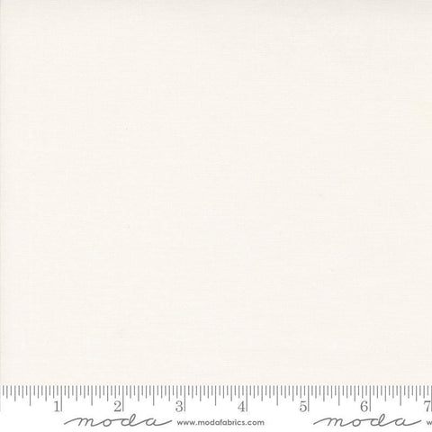 Image of the On Lake Time Solid Cloud White quilting cotton fabric by Deb Strain for Moda Fabrics. Features texture on a cream background. Cute Little Fabric Shop