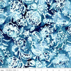 Image of the Expressions Batiks Victorian Garden Blue Calm quilting cotton fabric by Riley Blake Designs. Features abstract patterns. 
Cute Little Fabric Shop