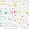 Image of the Gradients Euphoria Rainbow quilting cotton wide back fabric by Moda Fabrics. Features rainbow splatters. 
Cute Little Fabric Shop