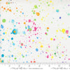 Image of the Gradients Euphoria Rainbow quilting cotton wide back fabric by Moda Fabrics. Features rainbow splatters. 
Cute Little Fabric Shop