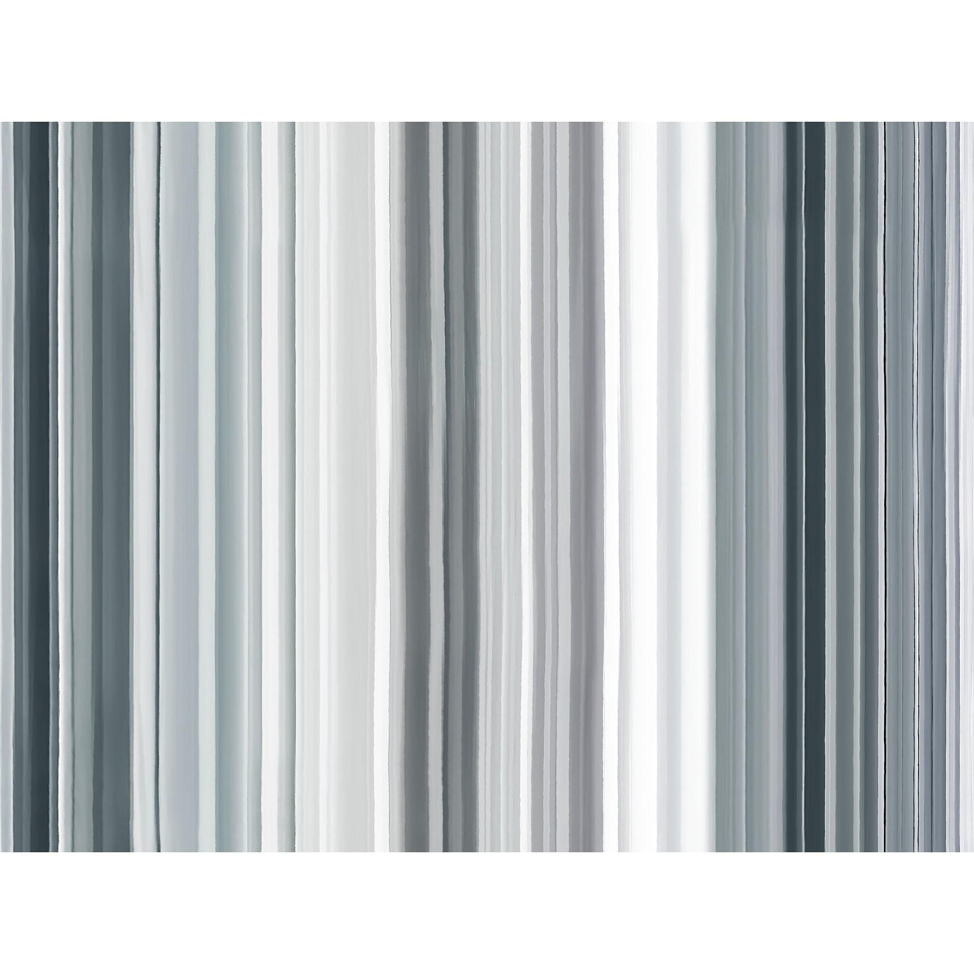 Image of the Synergy Stripe Gray quilting cotton fabric by QT Fabrics. Features stripes on a gray background. Cute Little Fabric Shop