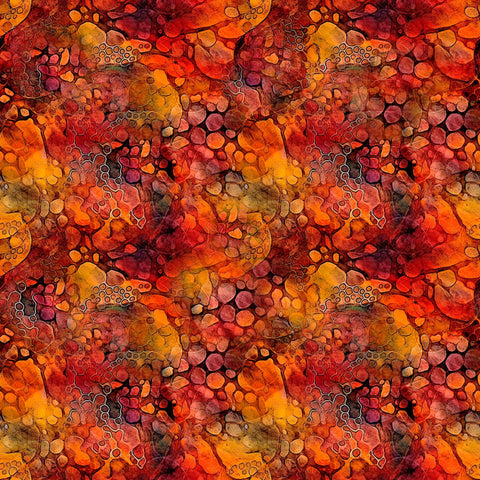 Image of the Dragon Dreams Dragon Skin Texture Red quilting cotton fabric by Dan Morris for QT Fabrics. Features scales on a red background. Cute Little Fabric Shop