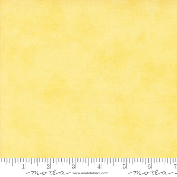 Image of the On Lake Time Solid Daisy quilting cotton fabric by Deb Strain for Moda Fabrics. Features texture on a yellow background. Cute Little Fabric Shop