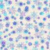 Image of the Fantasia Linear Floral Cream quilting cotton fabric by QT Fabrics. Features flowers on a cream background. Cute Little Fabric SHop