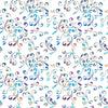 Image of the Fantasia Floral Swirl White quilting cotton fabric by QT Fabrics. Features flowers on a white background. Cute Little Fabric Shop