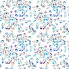 Image of the Fantasia Floral Swirl White quilting cotton fabric by QT Fabrics. Features flowers on a white background. Cute Little Fabric Shop