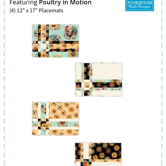 Image of the Fat Quarter Shuffle Mats Quilt pattern by PheobeMoon Designs for QT Fabrics. Features four placemats.
Cute Little Fabric Shop
