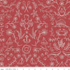Image of the Yacht Club Main Red quilting cotton fabric by Amanda Niederhauser for Riley Blake Designs. Features symbols on a red background. Cute Little Fabric Shop