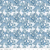 Image of the Ocean Oasis Main Mist quilting cotton fabric by Diane Labombarbe for Riley Blake Designs. Features ocean animals on a white background. Cute Little Fabric Shop