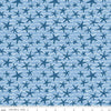 Image of the Ocean Oasis Starfish Aqua quilting cotton fabric by Diane Labombarbe for Riley Blake Designs. Features starfish on a blue background. Cute Little Fabric Shop