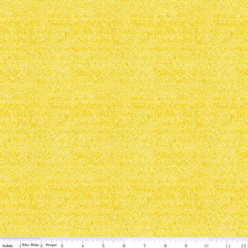 Image of the Sewing Seeds III Stipple Yellow quilting cotton fabric by Lori Holt for Riley Blake Designs. Features dots on a pink background. Cute Little Fabric Shop