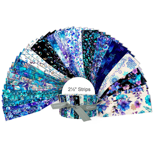 Image of the Fantasia rolie polie by Dan Morris for QT Fabrics. Features bright floral fabrics.
Cute Little Fabric Shop