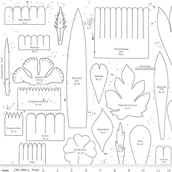 Image of the Sewing Seeds III Posie Patterns White quilting cotton fabric by Lori Holt for Riley Blake Designs. Features flowers on a white background. Cute Little Fabric Shop