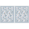 SALE Double Lush Velvet Blue Safari Stargazing Panel LV16566 - Riley Blake Designs - Double Sided Plush - No Fray Edge