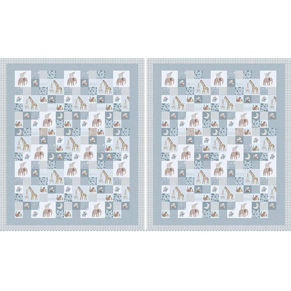 SALE Double Lush Velvet Blue Safari Stargazing Panel LV16566 - Riley Blake Designs - Double Sided Plush - No Fray Edge