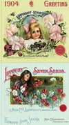 Image of the Sewing Seeds III Pillow Sham Panel quilting cotton fabric by Lisa Audit for Riley Blake Designs. Features vintage seed ads. 
Cute Little Fabric Shop