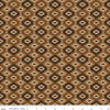 Image of the Pine Grove Geometric Brown quilting cotton fabric by Riley Blake Designs. Features geometric on a brown background. Cute Little Fabric Shop