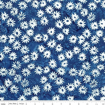 Image of the Expressions Batiks Let Freedom Reign Moody Blues quilting cotton fabric by Riley Blake Designs. Features patriotic fabrics. 
Cute Little Fabric Shop