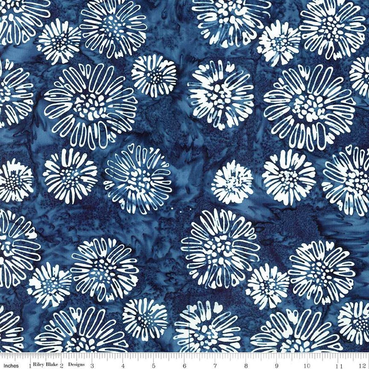 Image of the Expressions Batiks Let Freedom Reign Moody Blues quilting cotton fabric by Riley Blake Designs. Features patriotic fabrics. 
Cute Little Fabric Shop