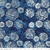 Image of the Wide Back Expressions Batiks Let Freedom Reign Moody Blues fabric by Riley Blake Designs. Features fireworks on a blue background. 
Cute Little Fabric Shop