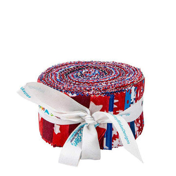 Image of the Expressions Batiks Let Freedom Reign 2 1/2 inch Rolie Polie by Riley Blake Designs. Features patriotic themed fabrics.
Cute Little Fabric Shop