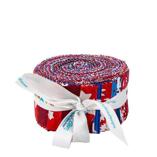 Image of the Expressions Batiks Let Freedom Reign 2 1/2 inch Rolie Polie by Riley Blake Designs. Features patriotic themed fabrics.
Cute Little Fabric Shop