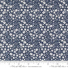 Image of the Raspberry Summer Blossoms Blueberry quilting cotton fabric by Sherri & Chelsi for Moda Fabrics. Features flowers on a blue background. Cute Little Fabric Shop