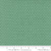 Image of the Raspberry Summer Sprout Teal quilting cotton fabric by Sherri & Chelsi for Moda Fabrics. Features leaves on a green background. Cute Little Fabric Shop