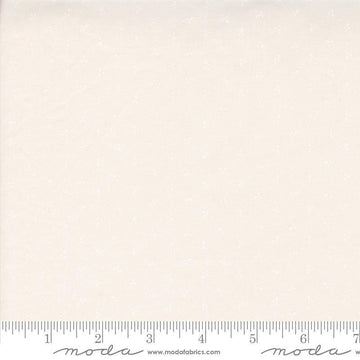 Image of the Itty Bitty Background Gatherings Tiny Off White quilting cotton fabric by Moda Fabrics. Features flowers on a white background. Cute Little Fabric Shop