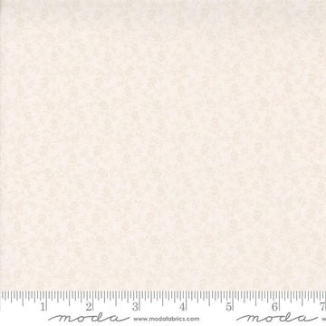 Image of the Itty Bitty Background Gatherings Flowers Off White quilting cotton fabric by Moda Fabrics. Features vines on a off white background. Cute Little Fabric Shop