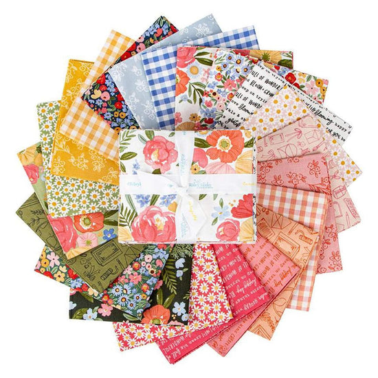 Image of the Floral Charms fat quarter bundle by Kelsey Carlson for Riley Blake Designs. Features floral fabrics. 
Cute Little Fabric Shop