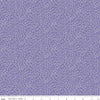 Image of the Vibrance Paisley Periwinkle quilting cotton fabric by Leslie Ryan for Riley Blake Designs. Features flowers on a purple background. Cute Little Fabric Shop