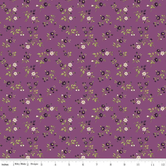 27" End of Bolt - Anne of Green Gables Stems C13854 Orchid - Riley Blake Designs - Floral Leaves - Quilting Cotton Fabric - Licensed Product