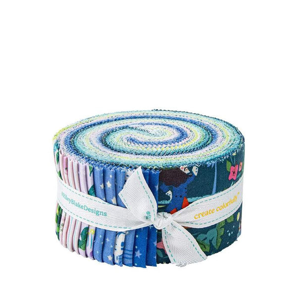 Image of the Forever Neverland Rolie Polie by Jill Howarth for Riley Blake Designs. Features Peter Pan fabrics on multiple backgrounds. 
Cute Little Fabric Shop