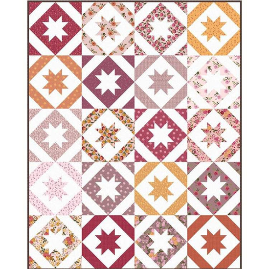 Image of the How They Shine Quilt Pattern by Melissa Corry for Riley Blake Designs. Features star quilt patterns on a quilt. 
Cute Little Fabric Shop