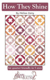 Image of the How They Shine Quilt Pattern by Melissa Corry for Riley Blake Designs. Features star quilt patterns on a quilt. 
Cute Little Fabric Shop