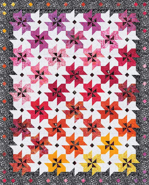 Image of the Color Shift Designs Metaphor Quilt Pattern by Riley Blake Designs. Features a batik quilt pattern. 
Cute Little Fabric Shop