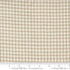 Image of the Woven Ginghams Roche Pearl quilting cotton fabric by French General for Moda Fabrics. Features printed gingham on a beige background. 
Cute Little Fabric Shop