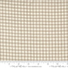 Image of the Woven Ginghams Roche Pearl quilting cotton fabric by French General for Moda Fabrics. Features printed gingham on a beige background. 
Cute Little Fabric Shop