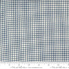 Image of the Woven Ginghams Woad Pearl quilting cotton fabric by French General for Moda Fabrics. Features printed gingham on a blue background. 
Cute Little Fabric Shop