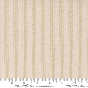 Image of the Farm And Garden Canvas Toast by Cathe Holden for Moda Fabrics. Features tan stripes on canvas. 
Cute Little Fabric Shop