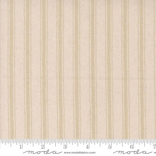 Image of the Farm And Garden Canvas Toast by Cathe Holden for Moda Fabrics. Features tan stripes on canvas. 
Cute Little Fabric Shop