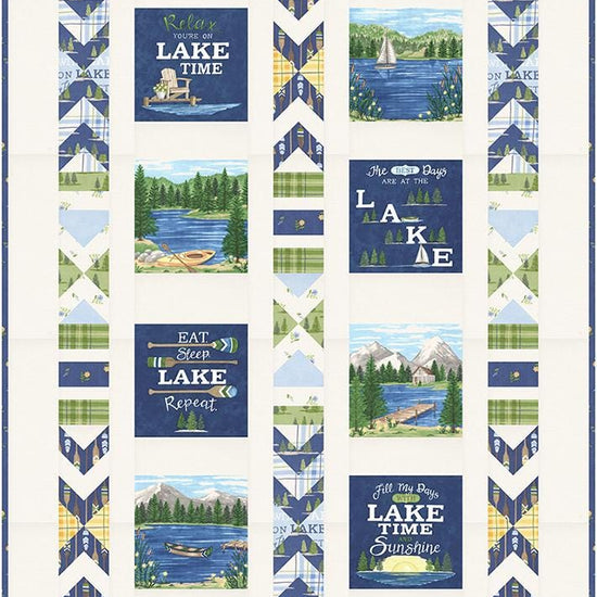 Image of the Day at the Lake Quilt quilt pattern by Coach House Designs for Moda Fabrics. Features a lake themed quilt.
Cute Little Fabric Shop
