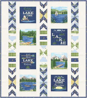Image of the Day at the Lake Quilt quilt pattern by Coach House Designs for Moda Fabrics. Features a lake themed quilt.
Cute Little Fabric Shop