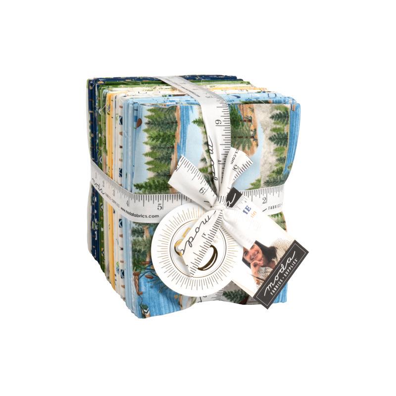 Image of the On Lake Time fat quarter bundle by Deb Strain for Moda Fabrics. Features lake themed fabrics. 
Cute Little Fabric Shop