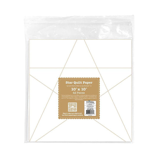 Image of the Lori Holt 10 inch Star Quilt Paper by Riley Blake Designs. Features stars on paper. Cute Little Fabric Shop