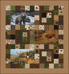 Image of the Majestic Animals Pillow Panel Quilt Kit by the RBD Designers for Riley Blake Designs. Features outdoor fabrics on a quilt. 
Cute Little Fabric Shop