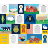 Image of the FFA Forever Blue 2 FFA Patchwork Panel quilting cotton fabric by Riley Blake Designs. Features a patchwork with the FFA creed and FFA-themed icons. Official Licensed Product 
Cute Little Fabric Shop