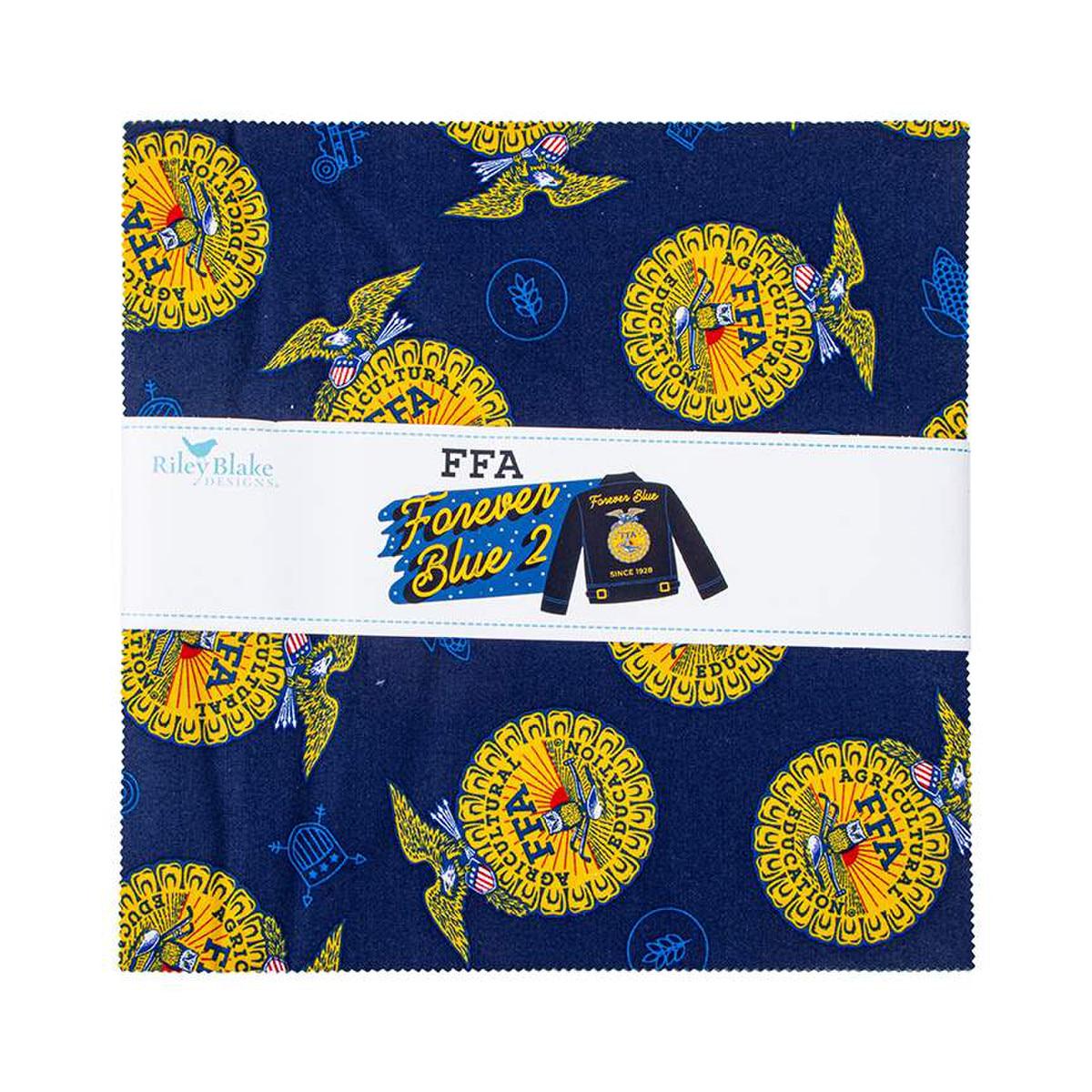 Image of the FFA Forever Blue 2 10" stacker by Riley Blake Designs. Features FFA themed fabrics. Official Licensed Product.
Cute Little Fabric Shop