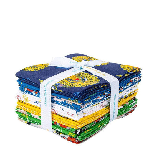 Image of the FFA Forever Blue 2 Fat Quarter Bundle by Riley Blake Designs. Features FFA themed fabrics. Official Licensed Product. 
Cute Little Fabric Shop